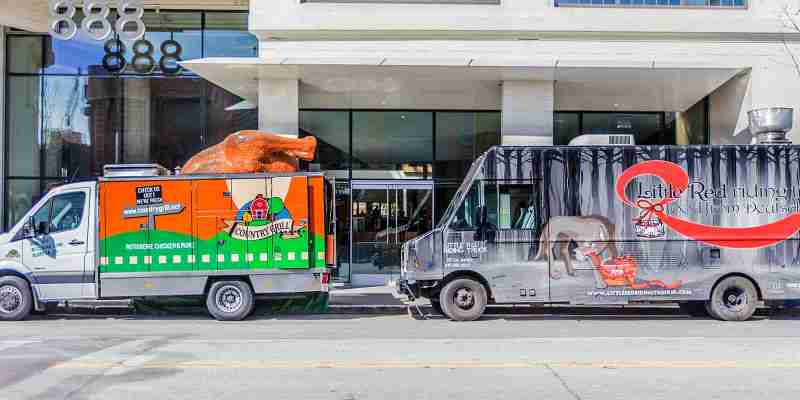 Hähnchen-Truck und Rotkäppchen Foodtruck San Francisco